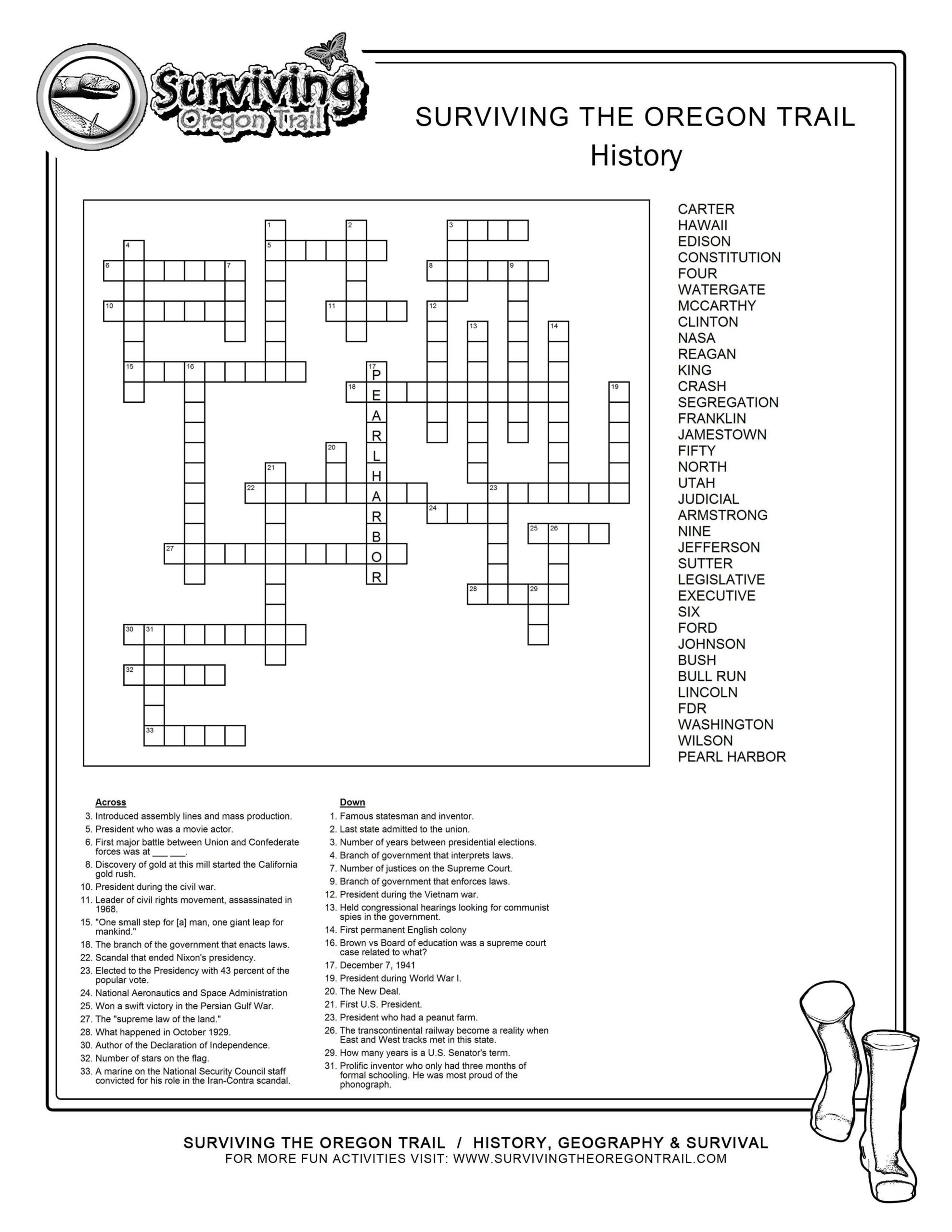 Free Printable Crossword Puzzles For 6th Graders Download Free 