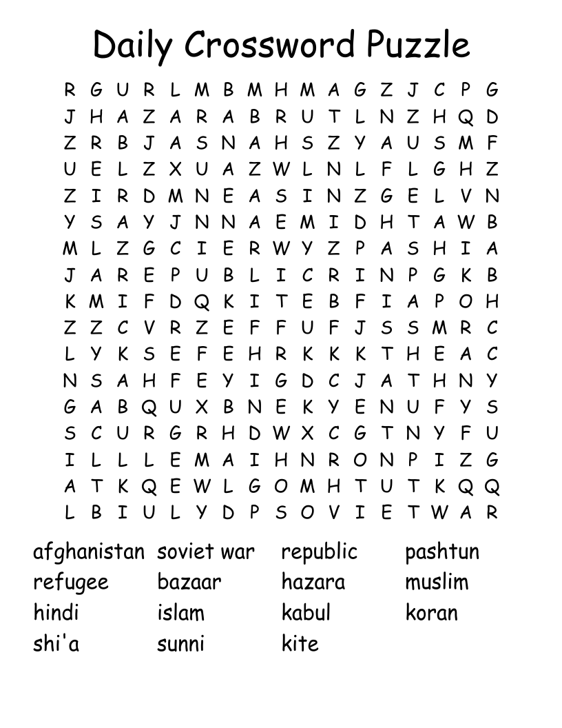 Free Printable Crossword Puzzles Print It Free Worksheets Library