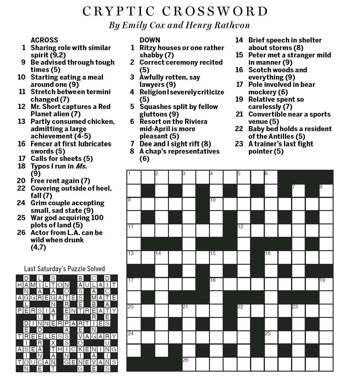 Crossword Puzzles Online Printable