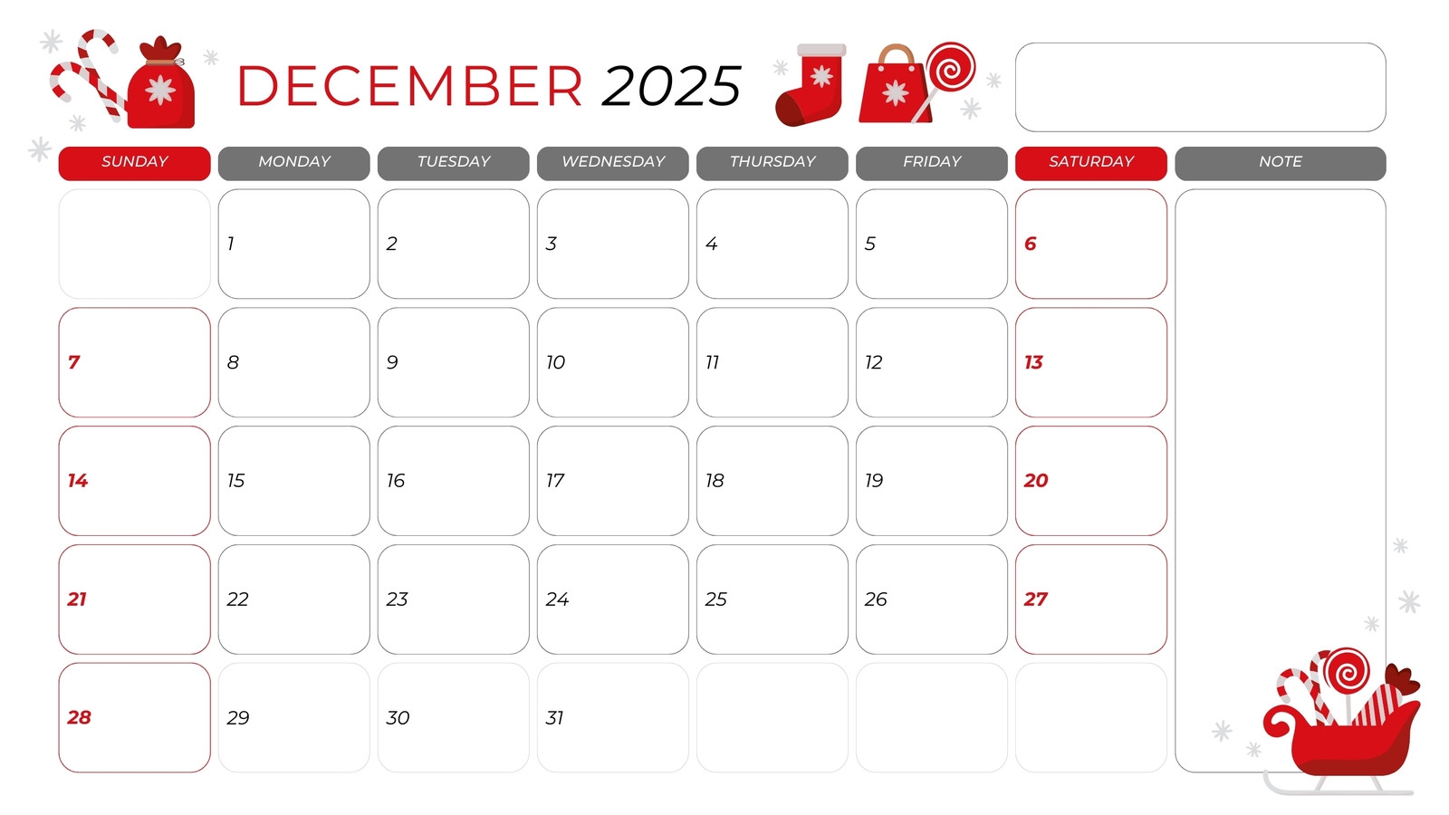 December 2025 Christmas Calendar Printable German