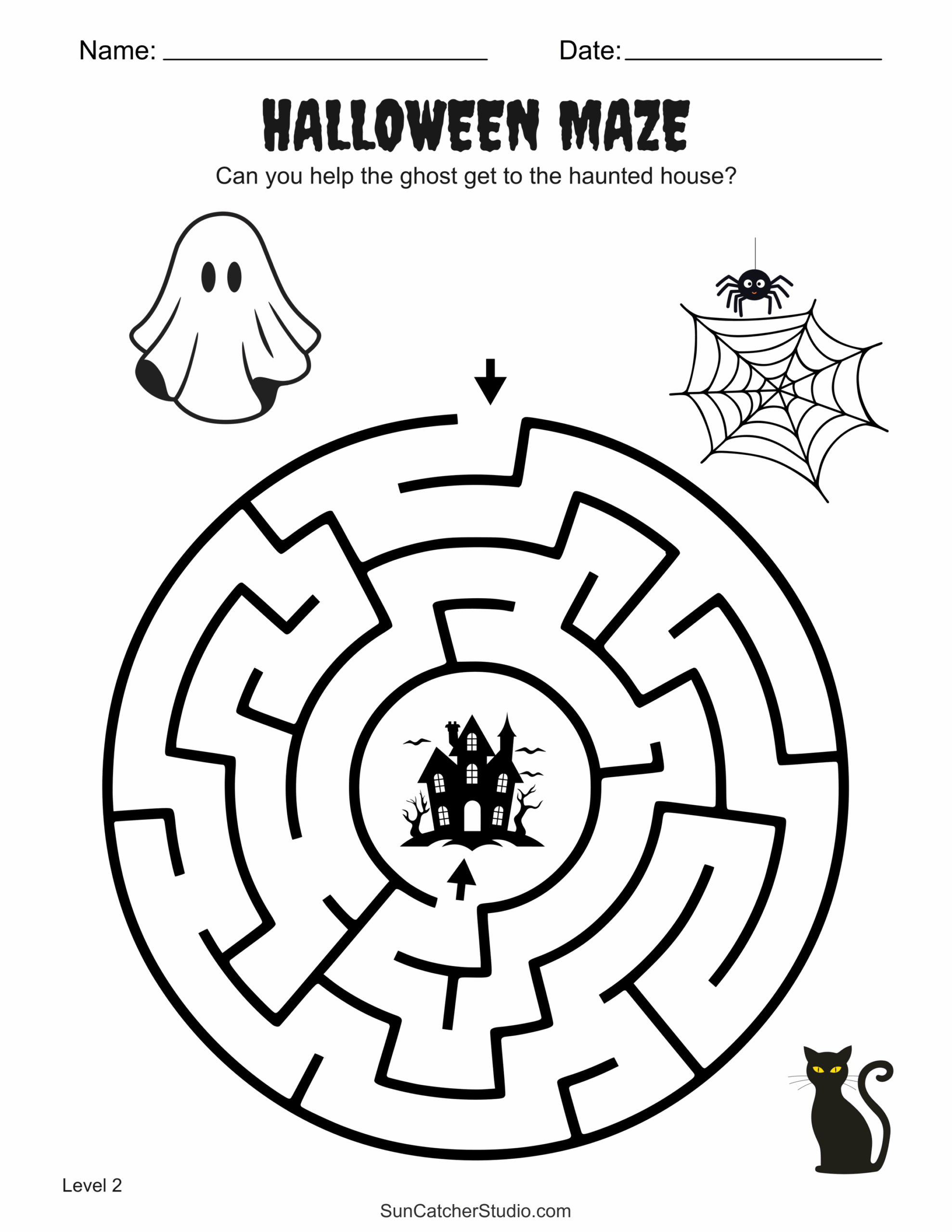 Halloween Printable Mazes Puzzles