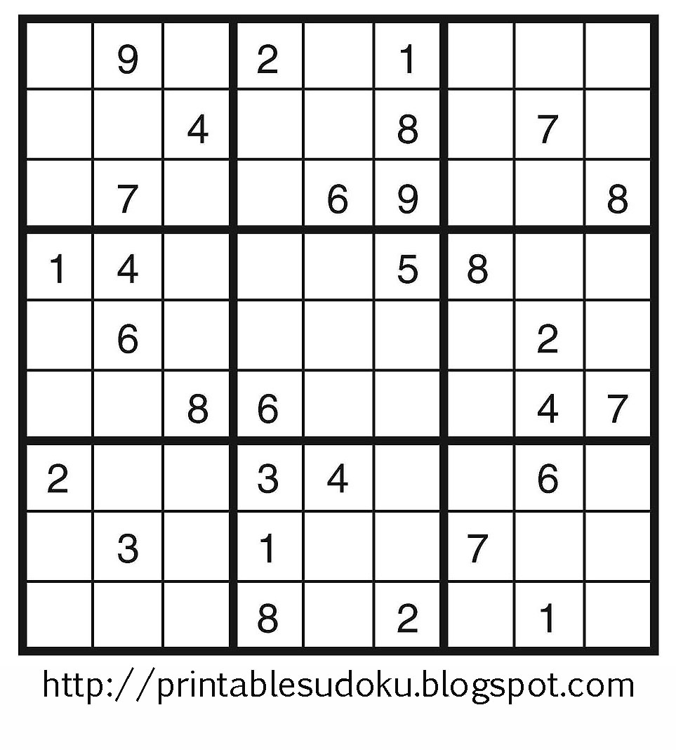 Sudoku Puzzles Printable Large Print