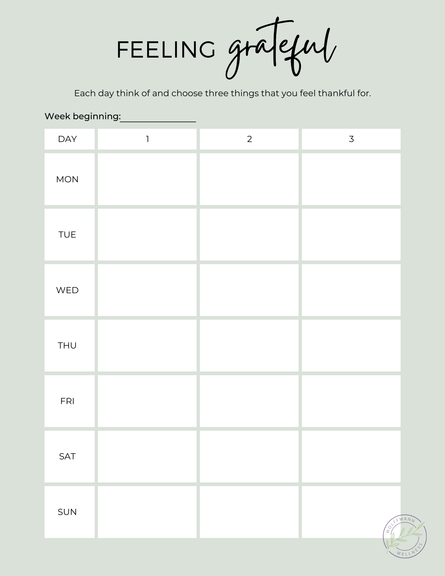 Free Printable Mental Health Worksheets PDF WolffMann Wellness 