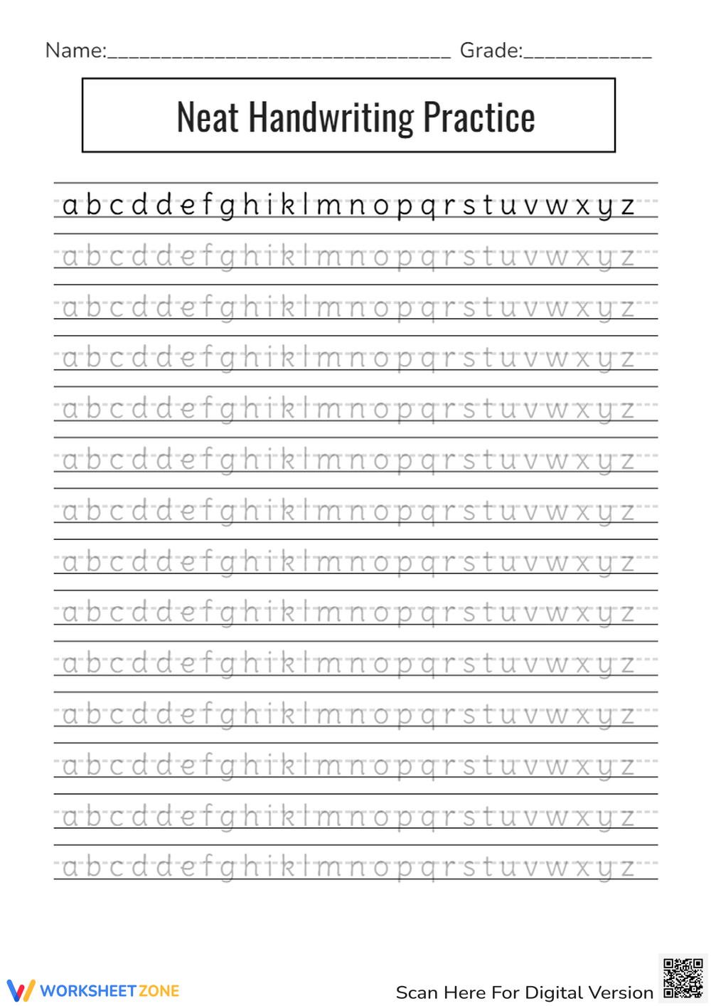 Handwriting Worksheets Printable For Adults