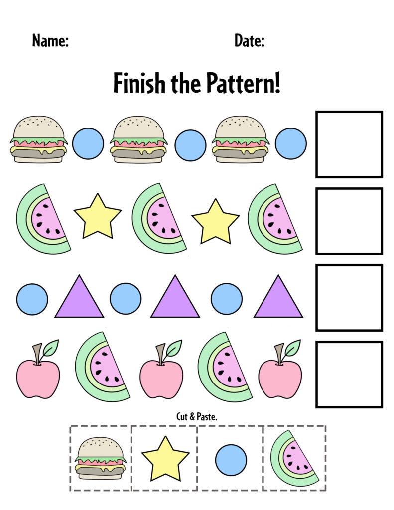 Worksheet For Preschool Printable