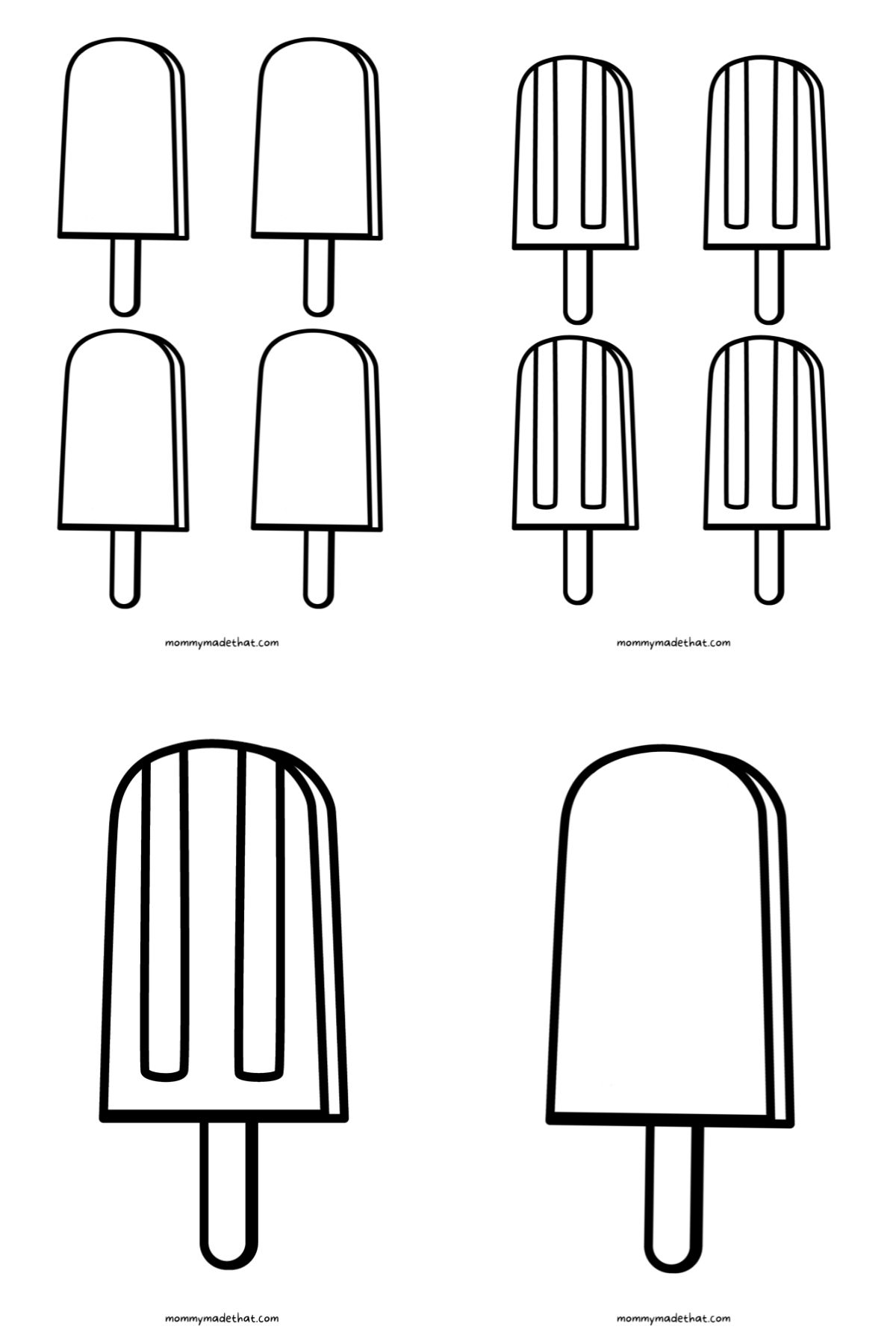 Free Printable Popsicle Template