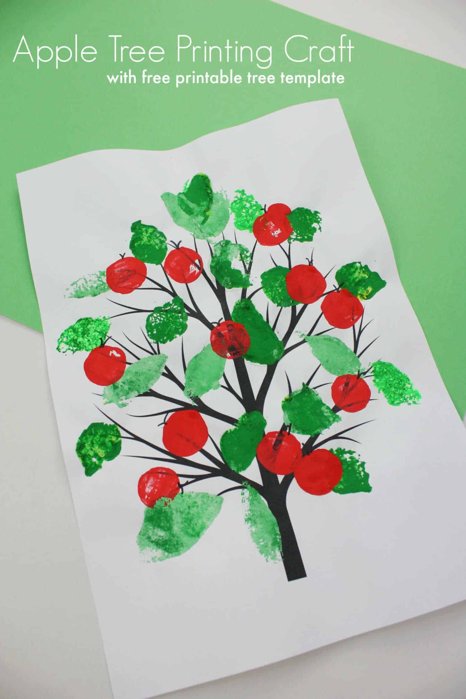 Free Printable Template To Use To Create This Wonderful Apple Tree 
