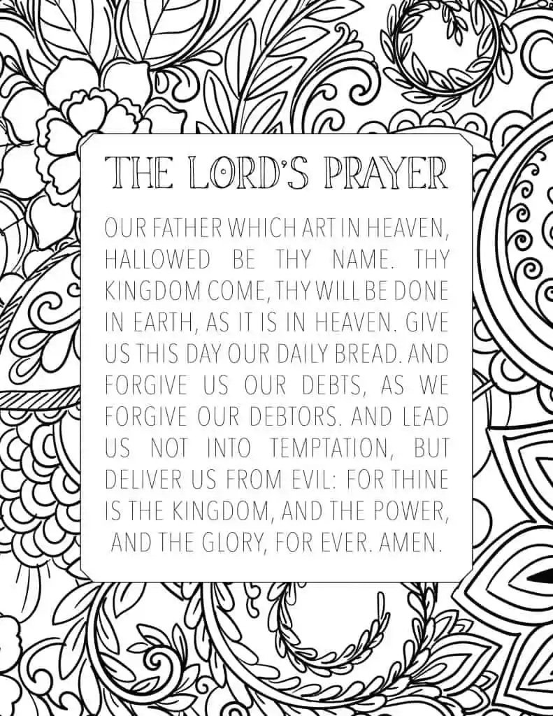 Free Printable Lord's Prayer Worksheets