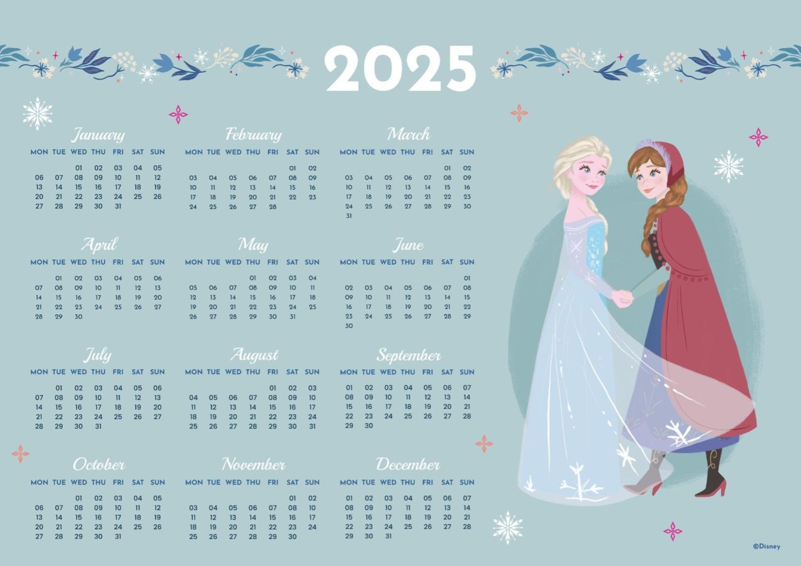 Frozen 2025 Calendar Presentation