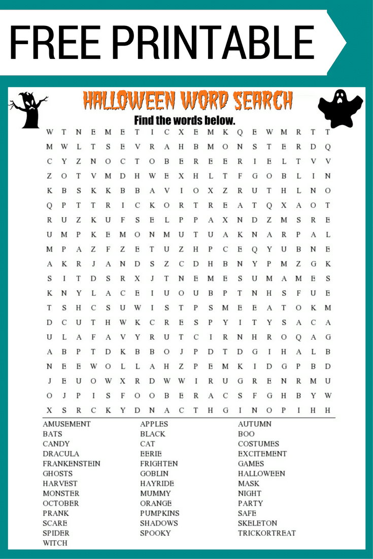 Free Printable Halloween Puzzles For Teens
