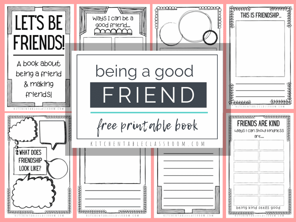 How To Be A Good Friend A Free Printable Book For Kids The 