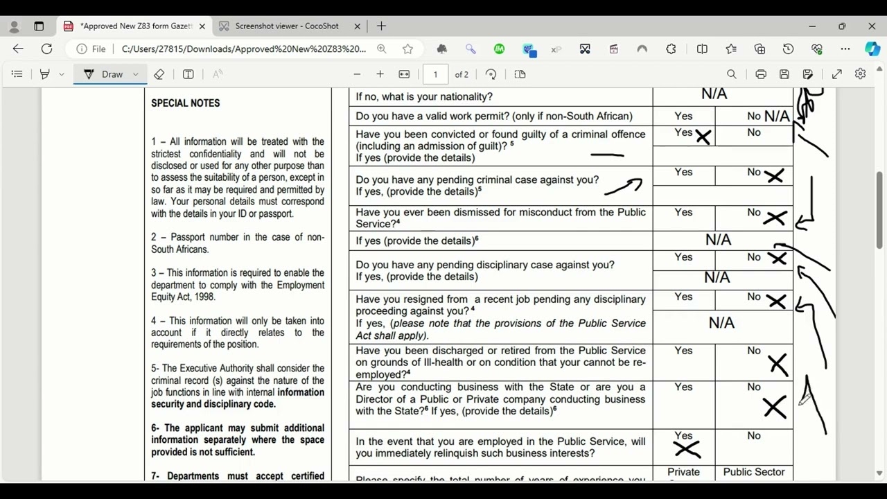 How To Fill Z83 Form Complete Video