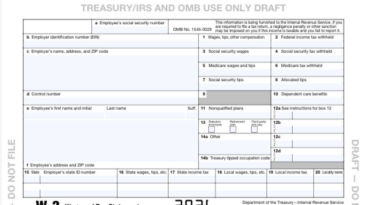 Draft Form W-2 2026