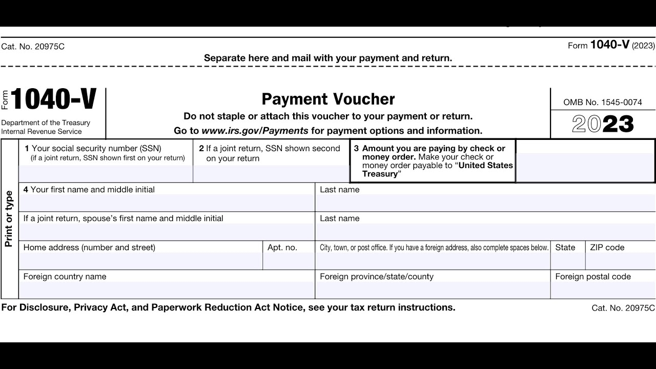 Form 1040 Es Voucher 2023