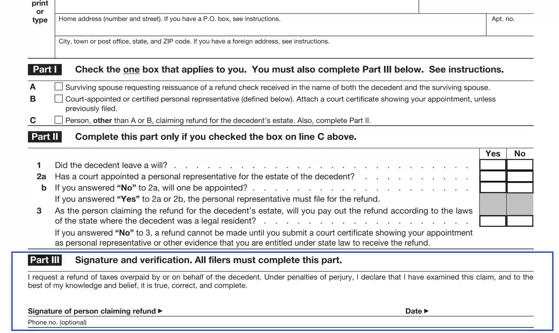 Printable Form 1310