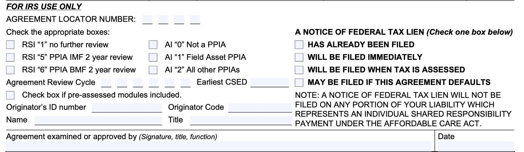 Irs Form 433-D Vs 9465