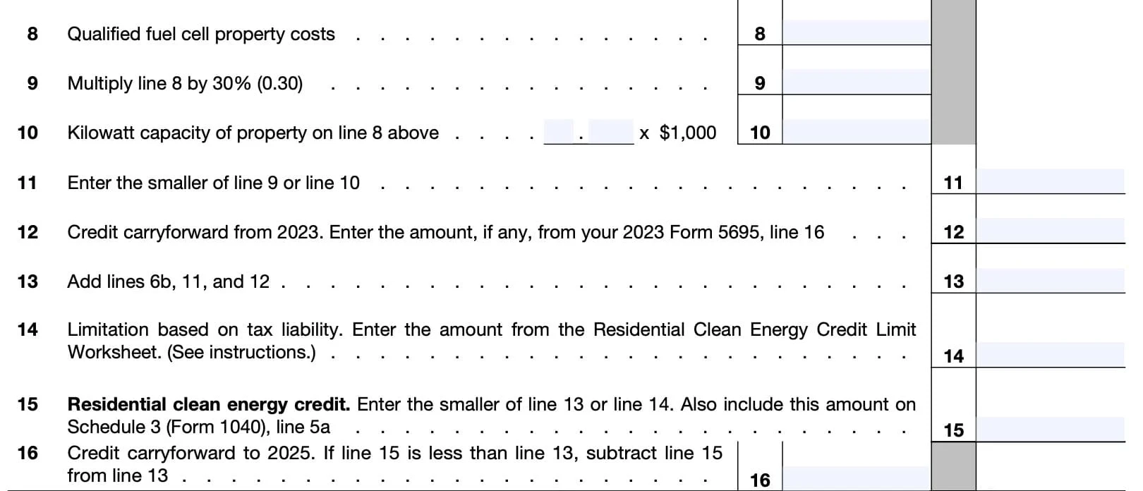 Irs Form 5695 Instructions 2024