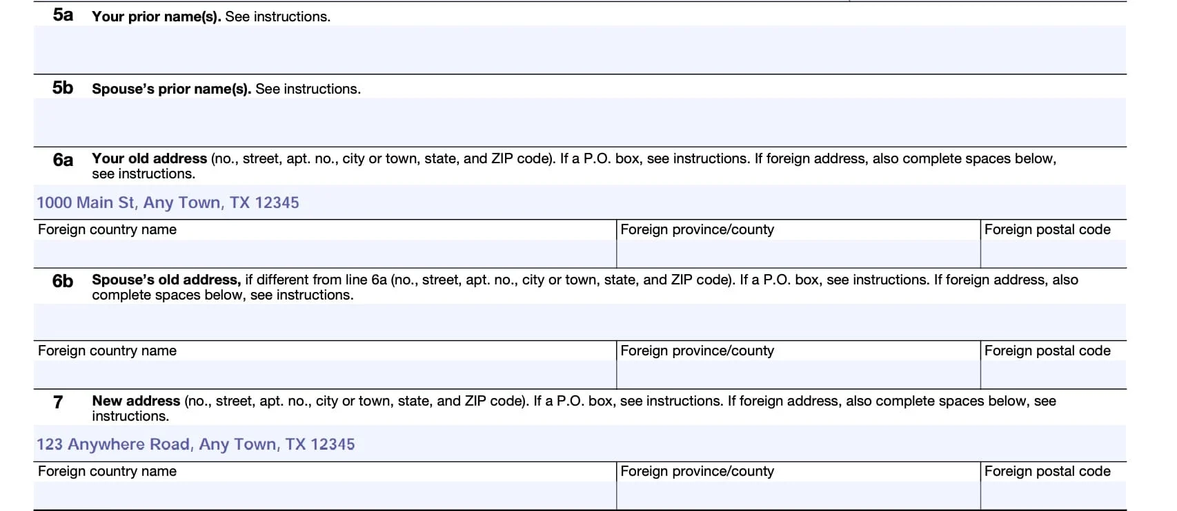 Irs Form Change Of Address