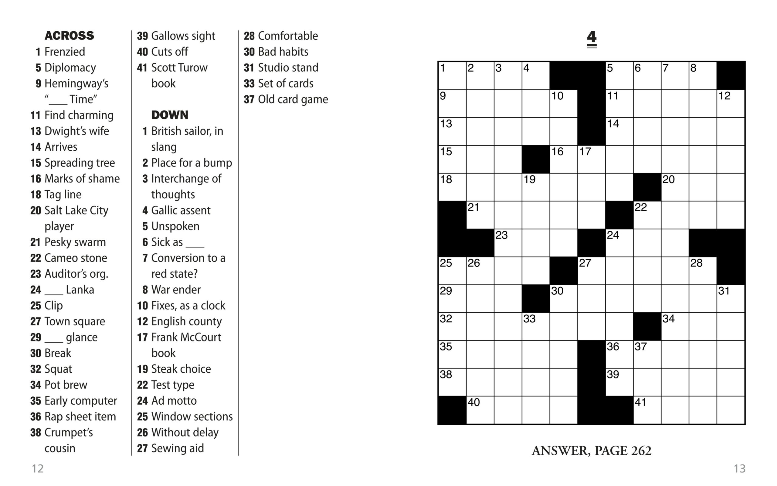 Crossword Puzzles Thomas Joseph Printable