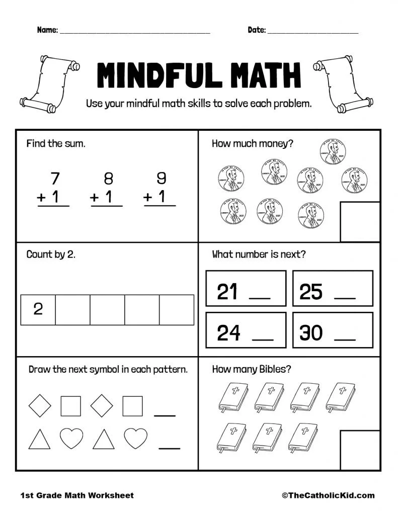 Printable 1st Grade Worksheets Free