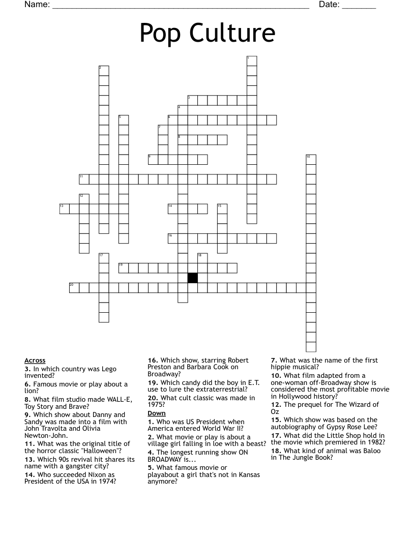 Movies Crosswords Word Searches Bingo Cards WordMint