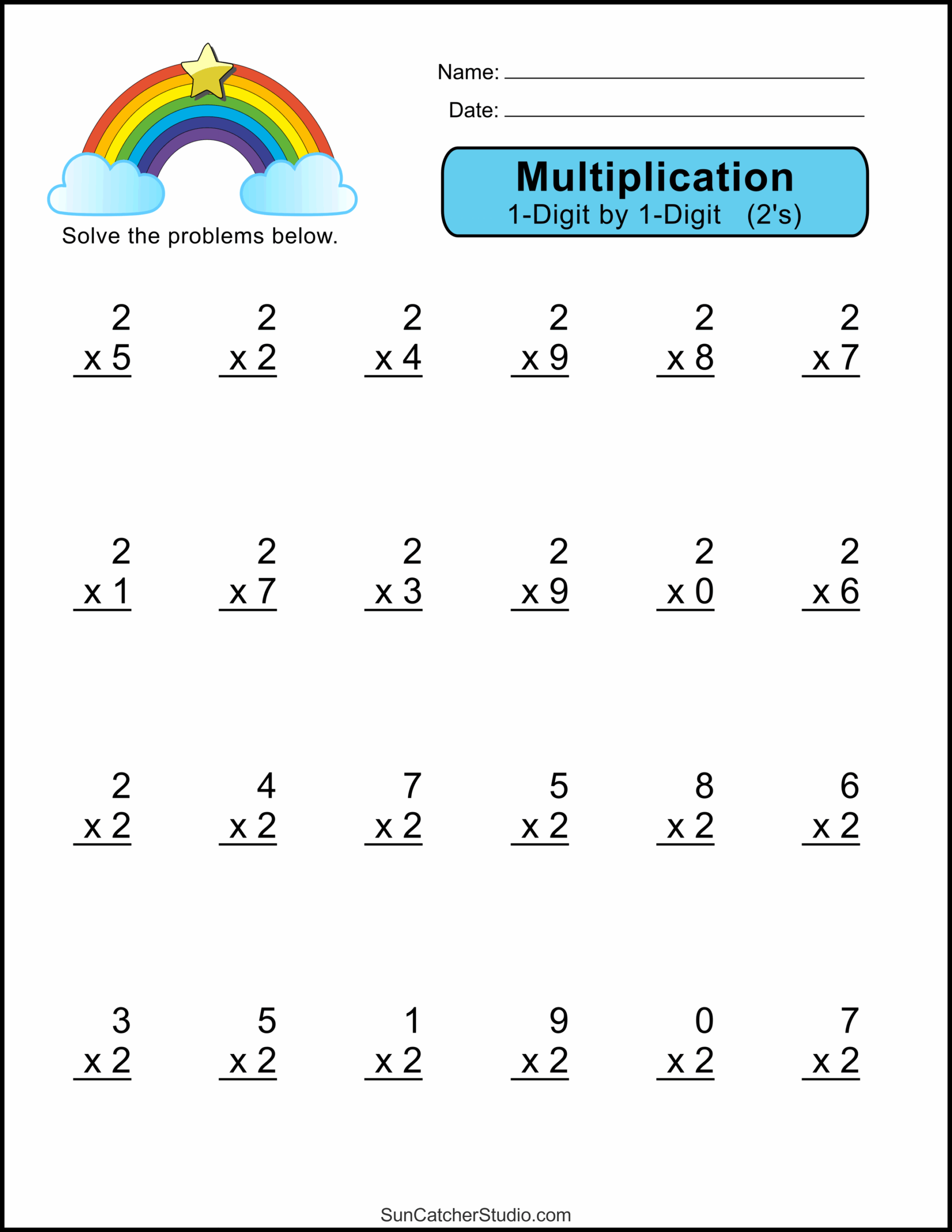 Free Printable Worksheets For Multiplication