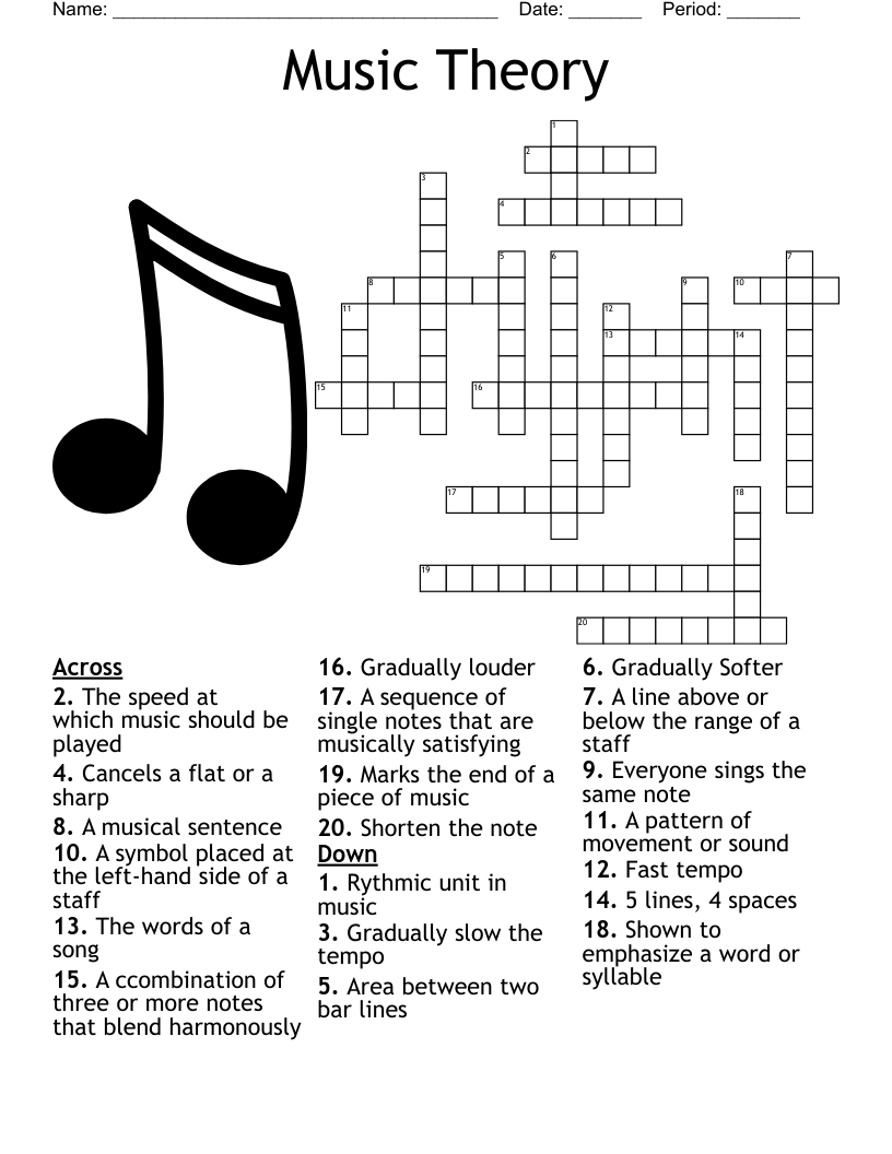 Printable Crossword Puzzles Entertainment