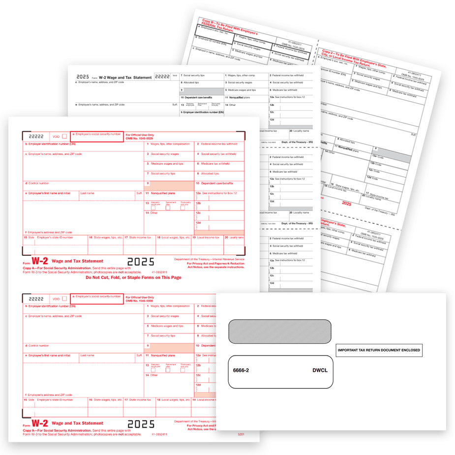 Official W2 Tax Forms Preprinted W 2 Forms Discount Tax Forms