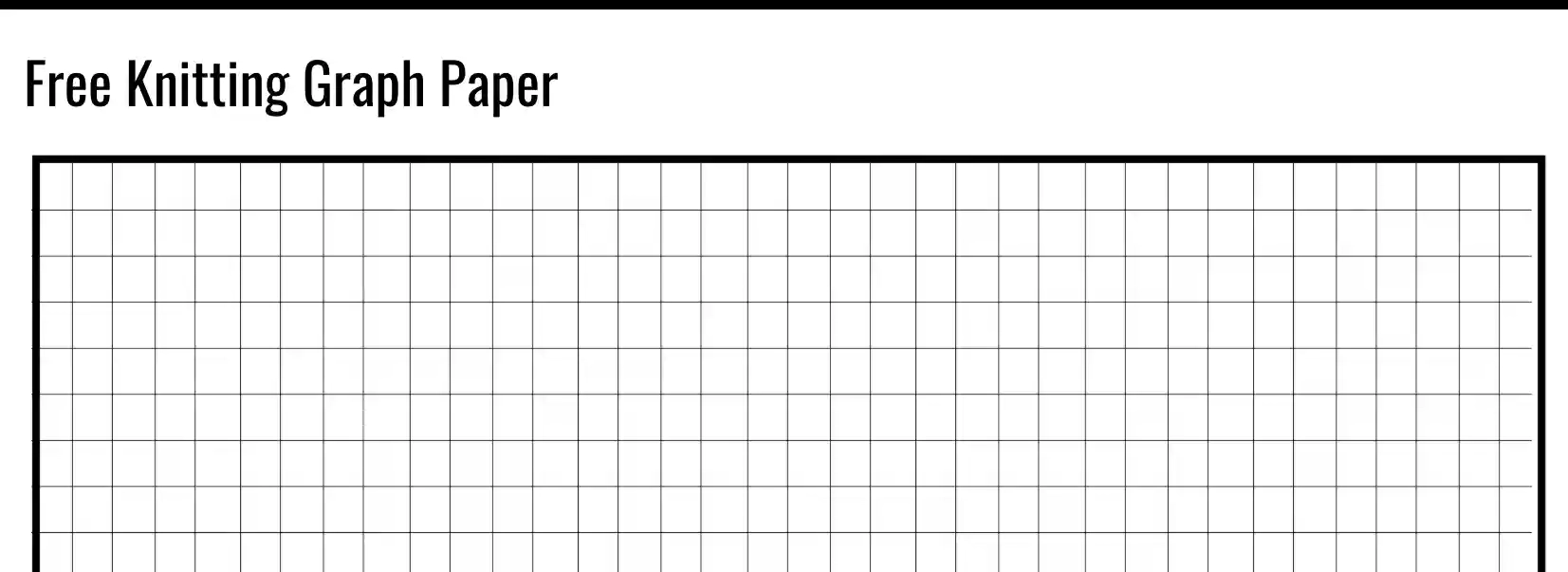 Graph Paper For Knitting