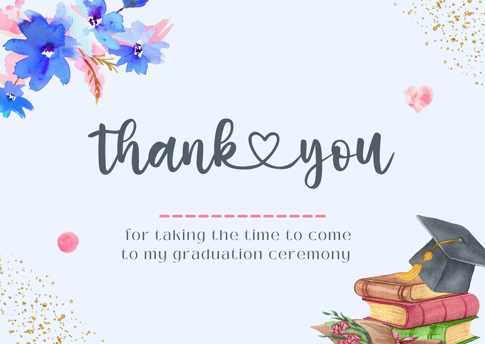 Page 2 Free Custom Printable Graduation Thank You Card Templates 