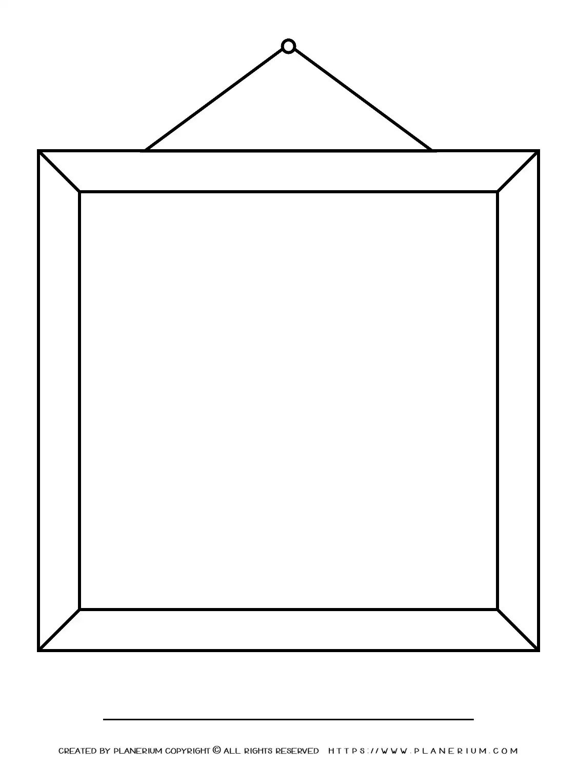 Picture Frame FREE Printable Template Planerium Worksheets 