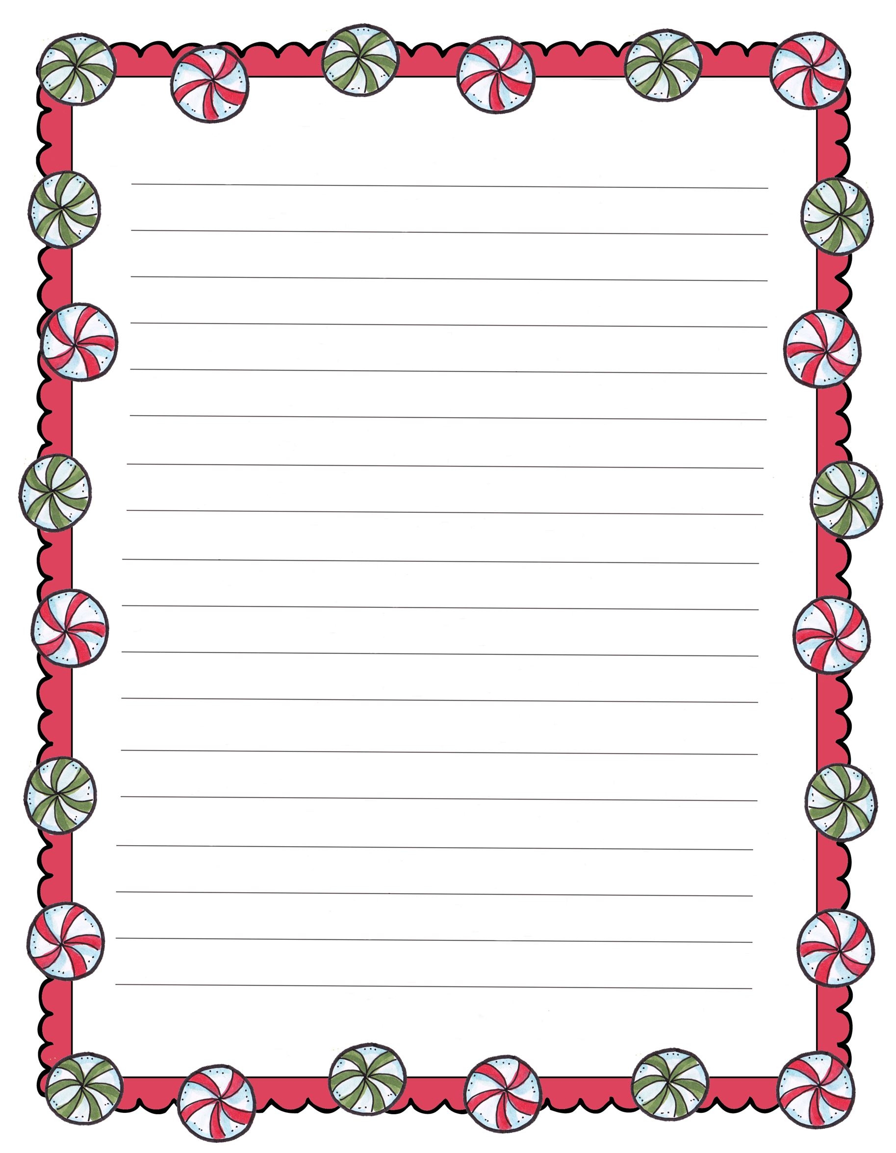 Printable Christmas Notepaper Stationery 56 Free Designs 