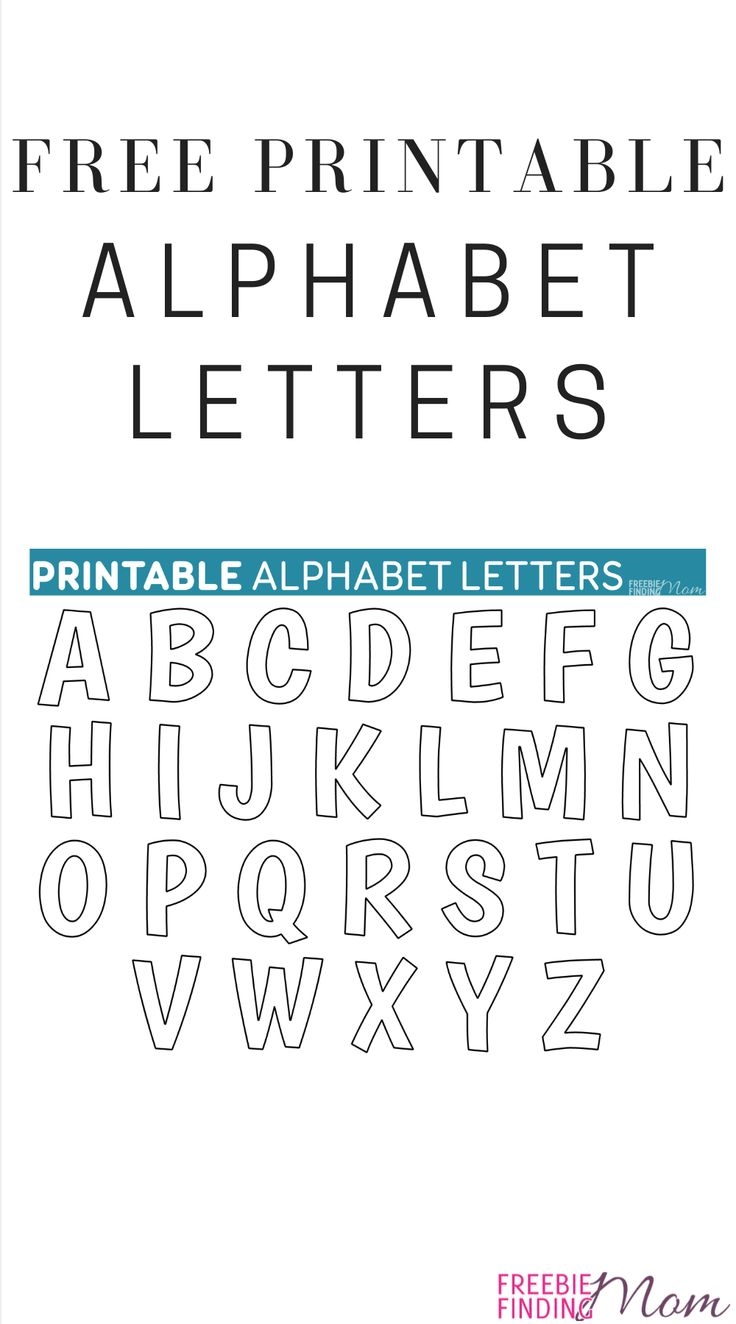 Alphabet Letters Template Printable
