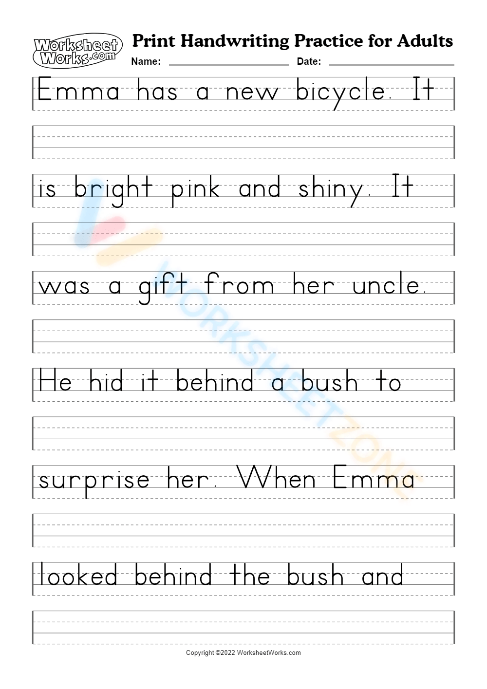 Free Printable Handwriting Worksheets Pdf