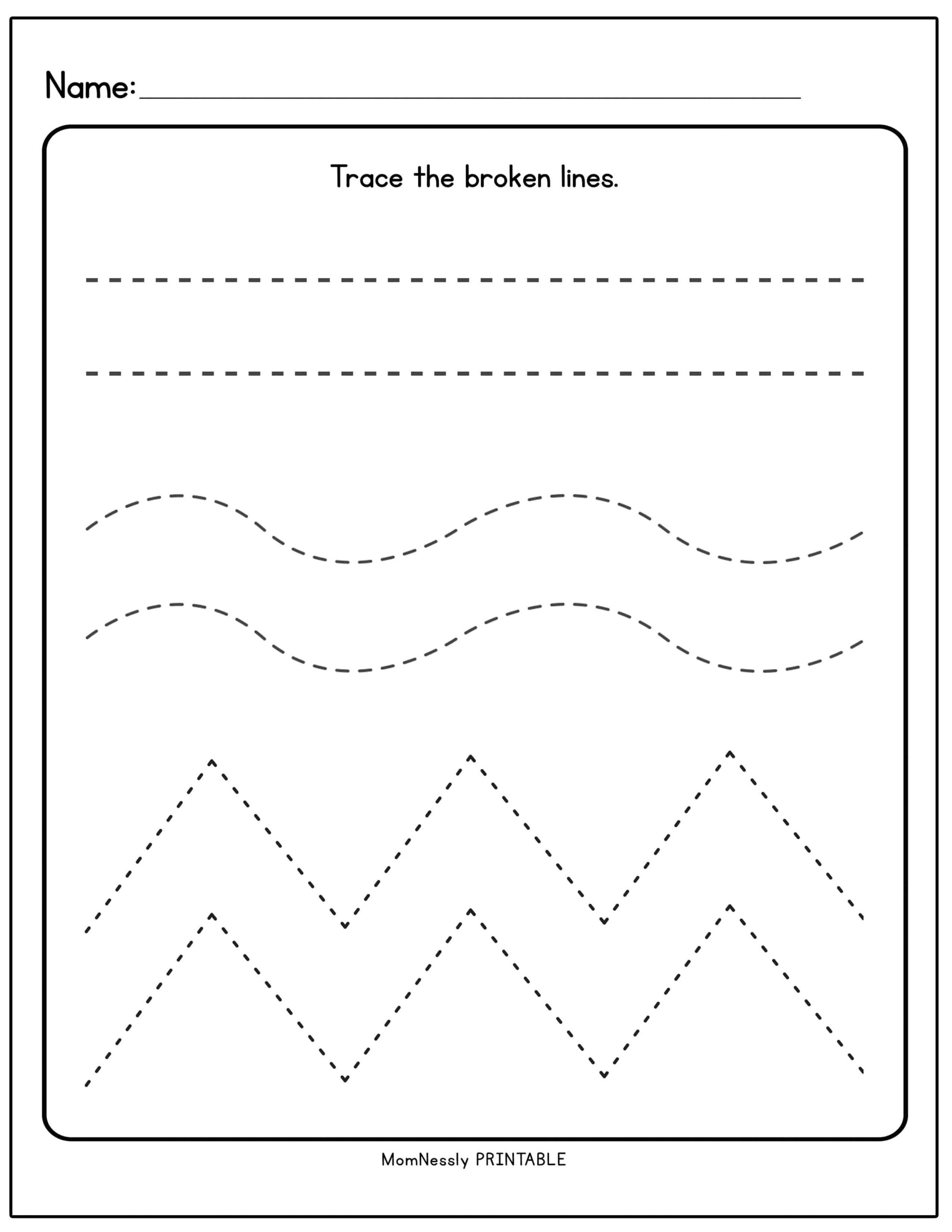 Printable Tracing Lines Worksheets Worksheets Library