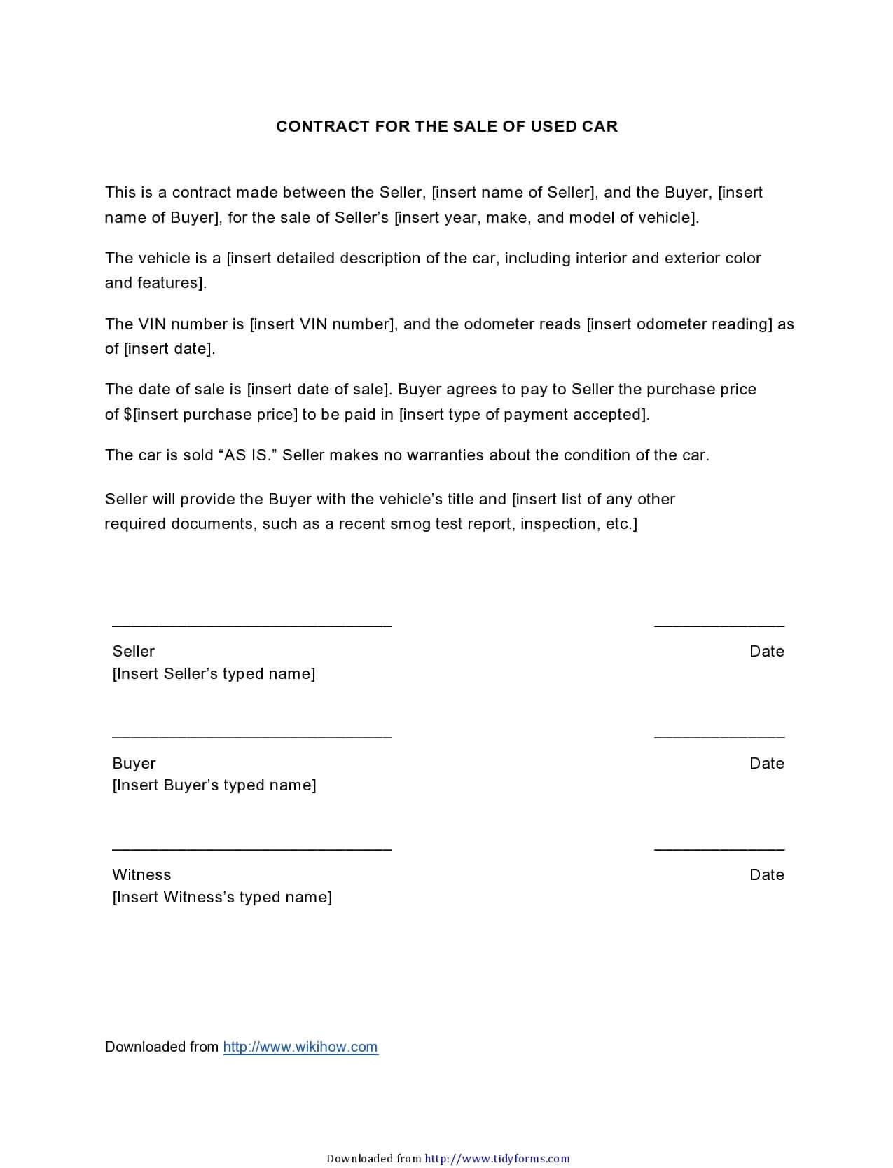 Private Car Sale Contract Template PDF 2025 Ultimate Guide 