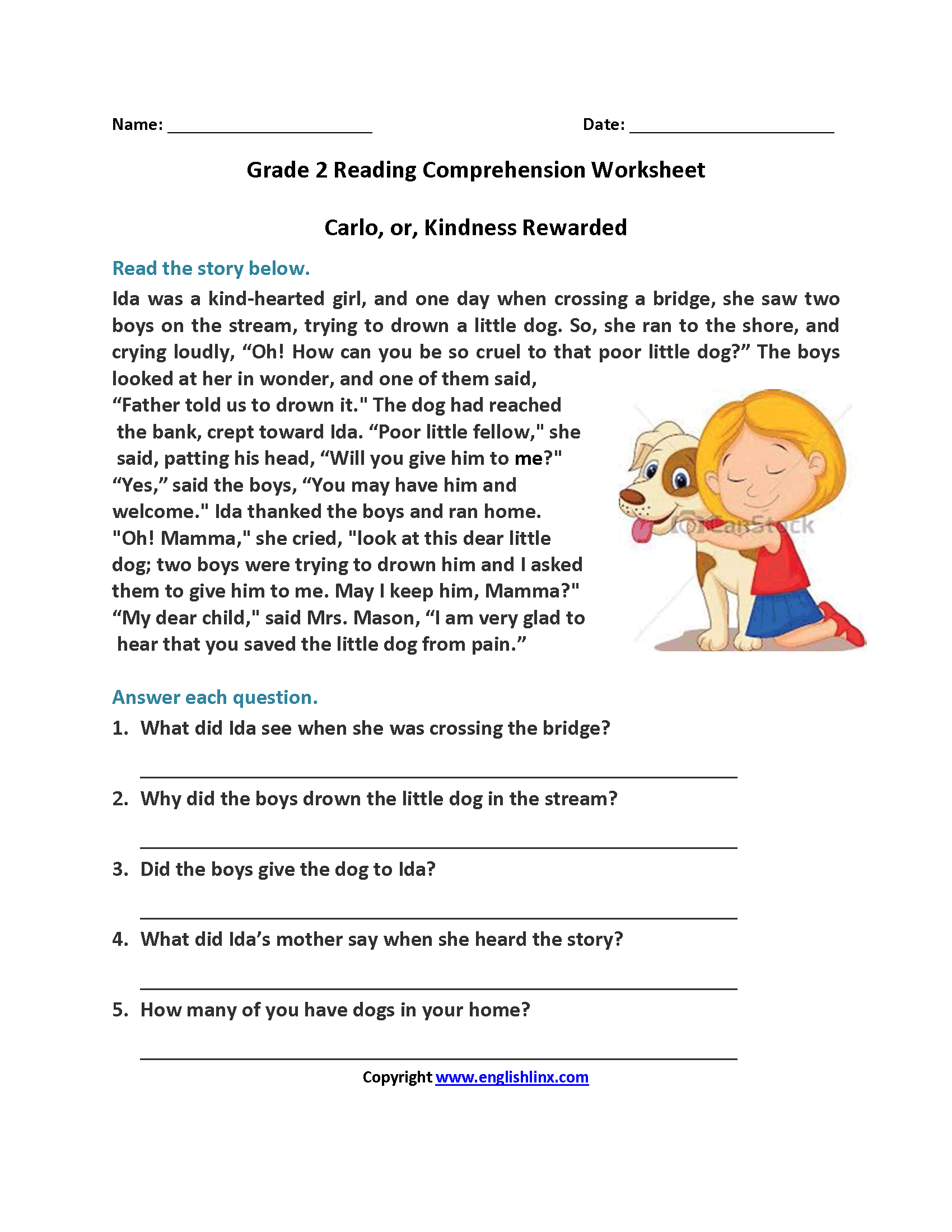 Reading For 2nd Graders Worksheets Printable