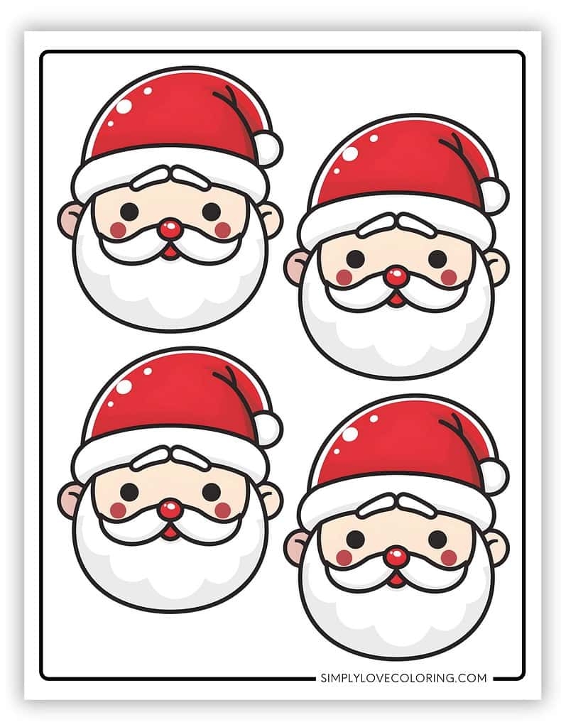 Santa Claus Face Template Printable