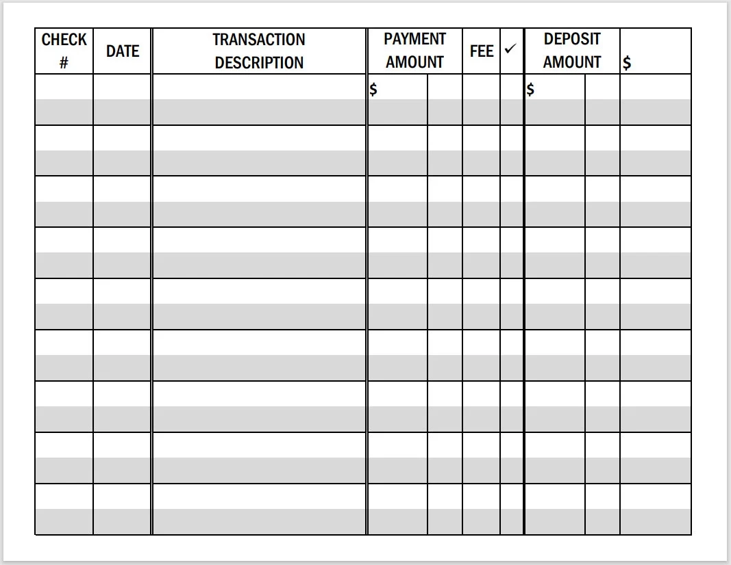 Scheckheft Register Querformat PDF Datei Etsy de
