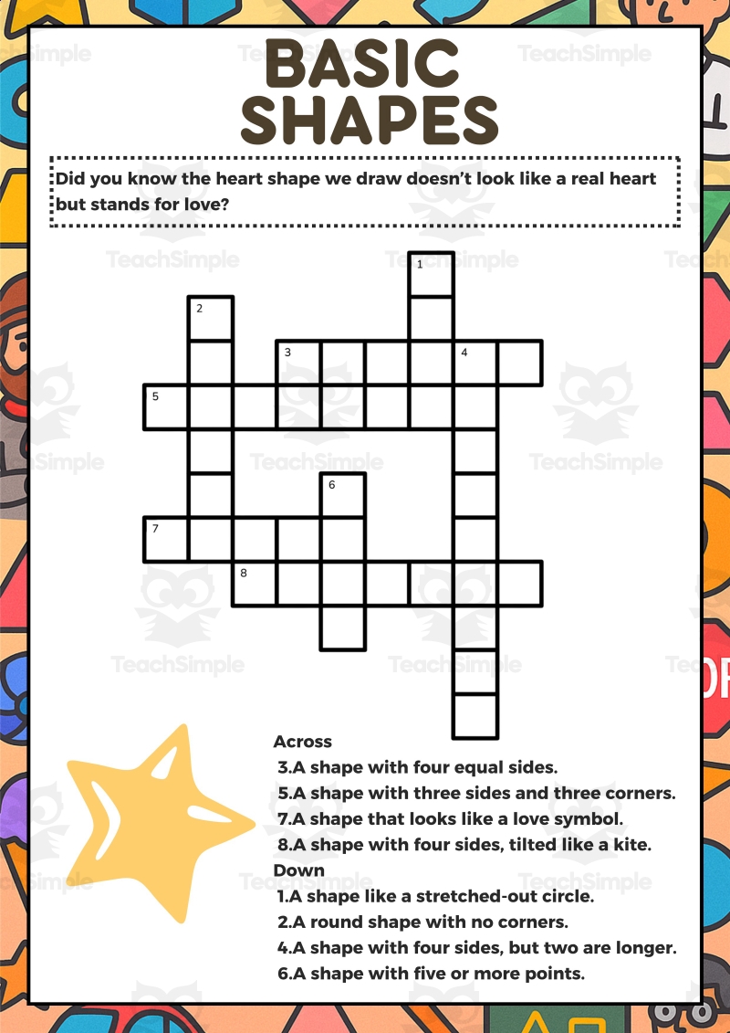 Printable Crossword Puzzles Shapes