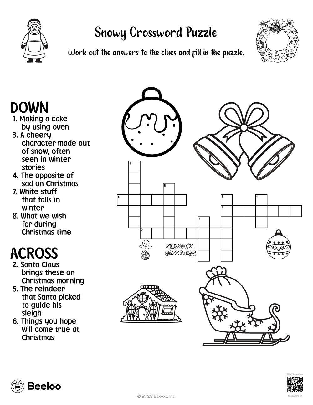 Winter Printable Crossword Puzzles