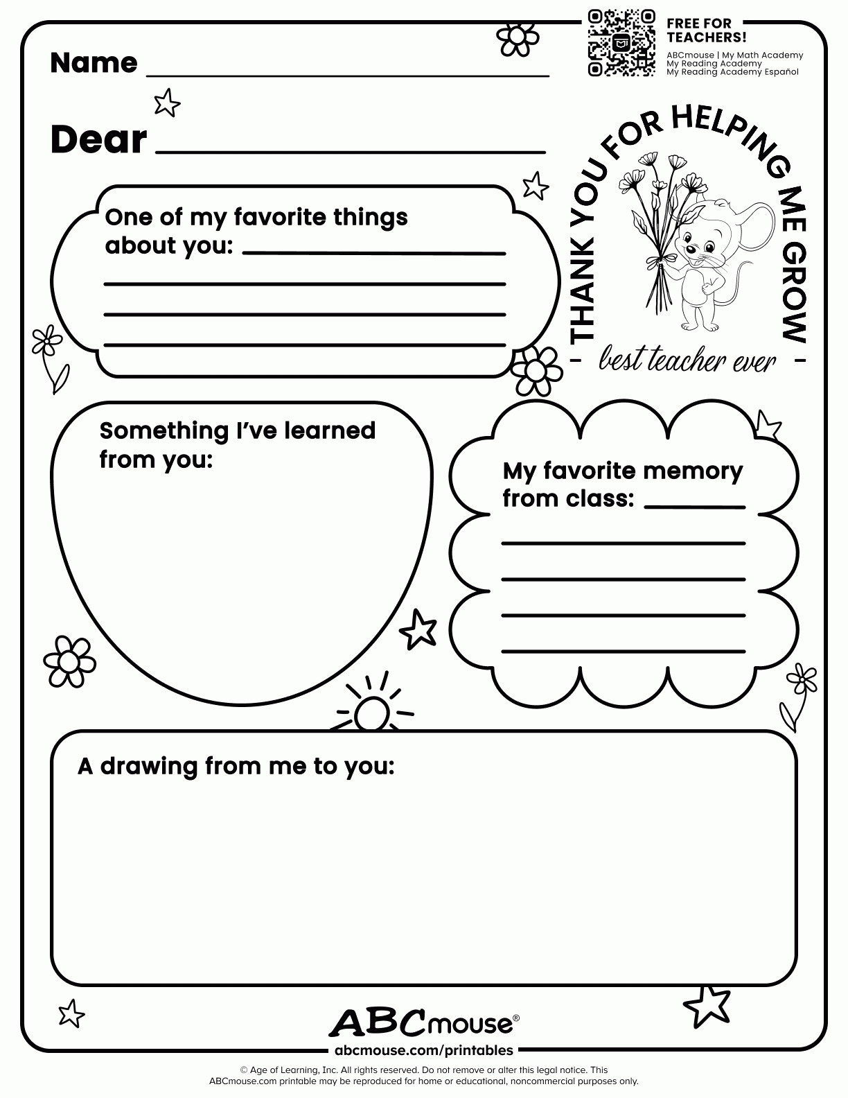 Free Printable Worksheets For Teachers