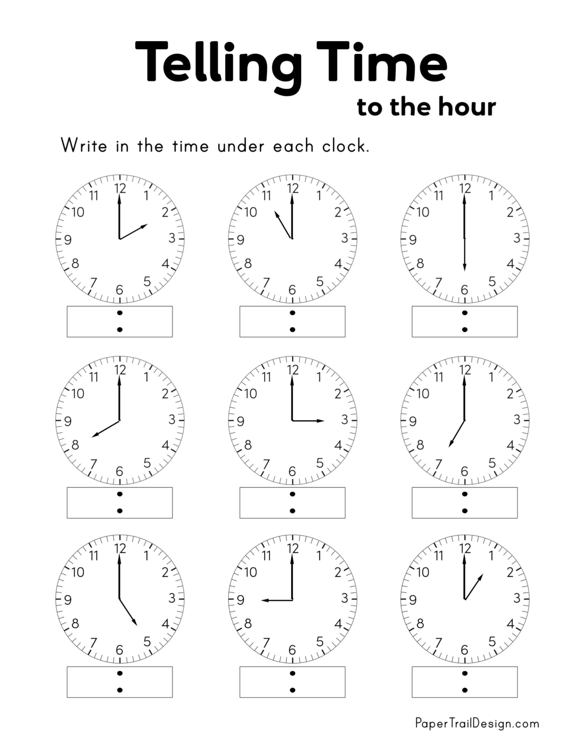 Telling Time Practice Worksheets Fun And Engaging Activities For 