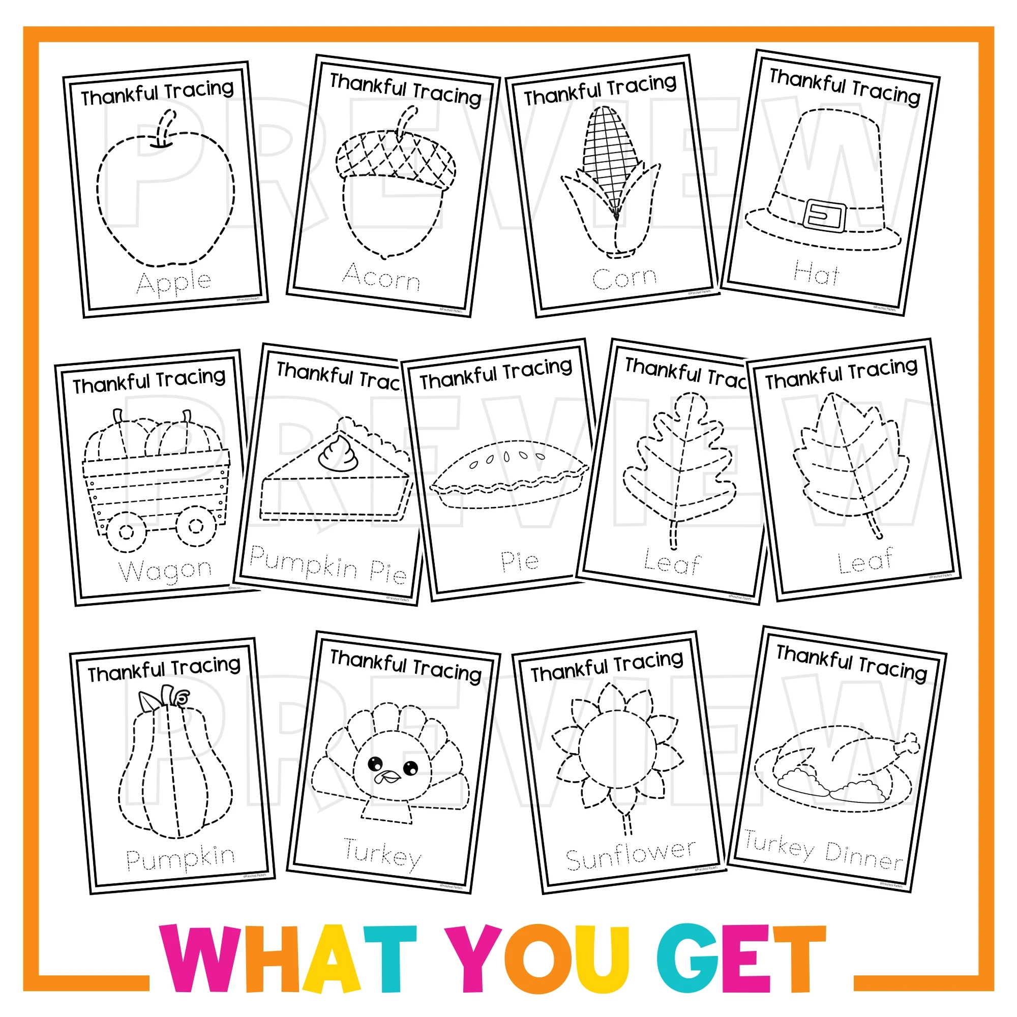 Pre K Printable Worksheets For Thanksgiving
