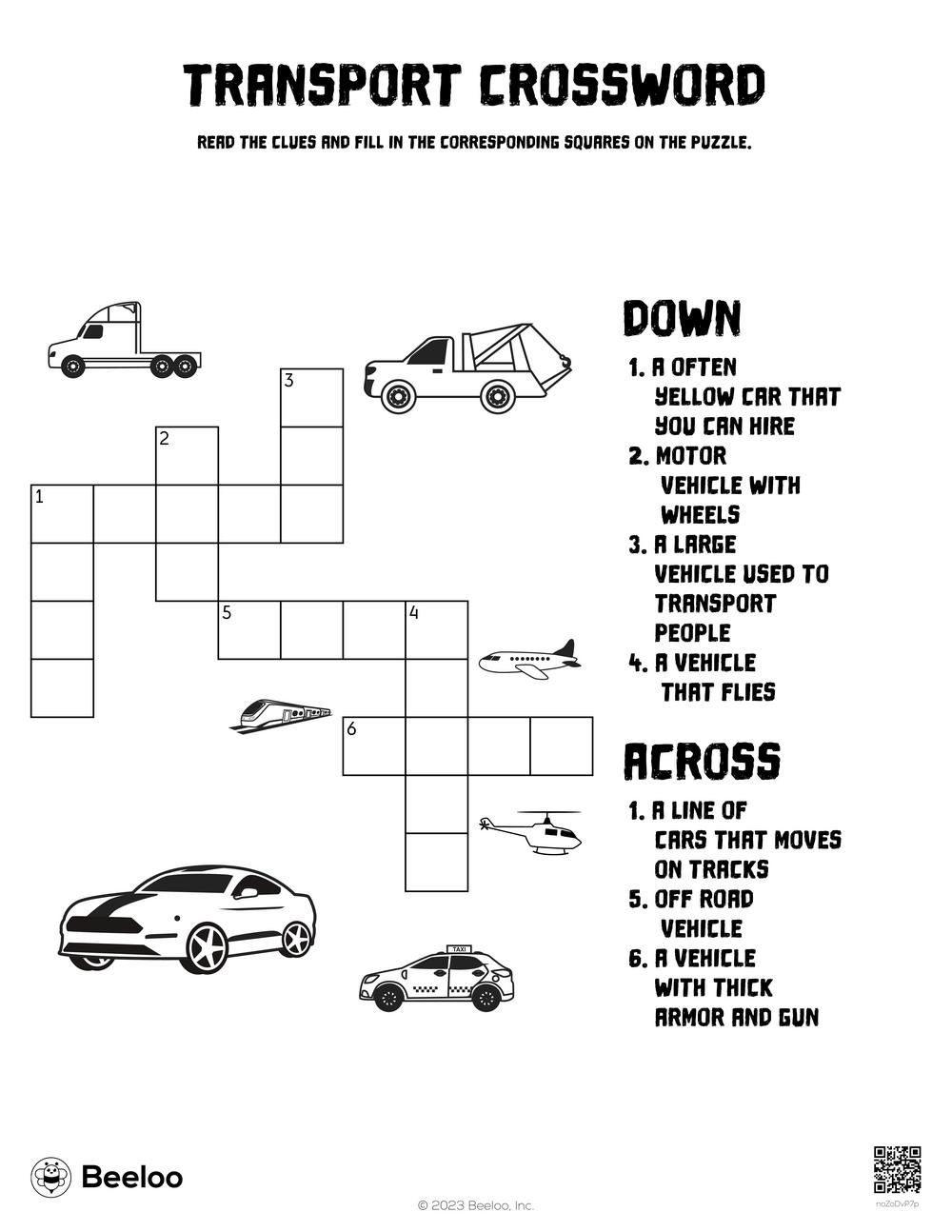Automotive Crossword Puzzles Printable