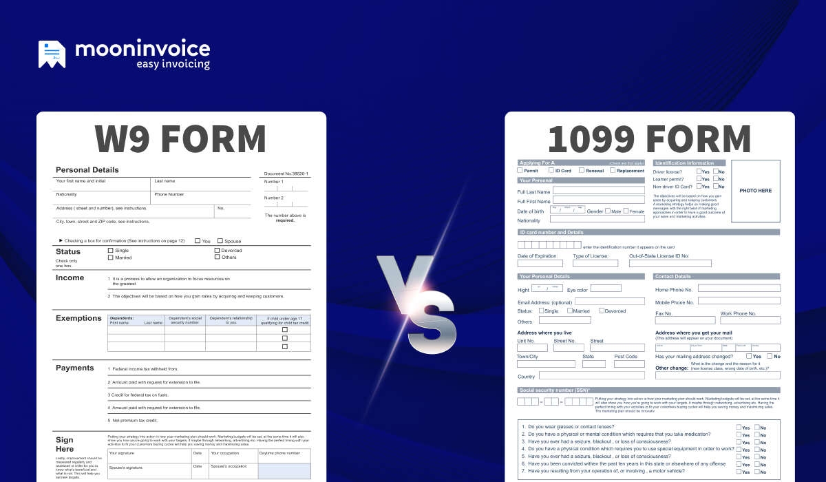 W 9 Form For 1099 Tax Reporting