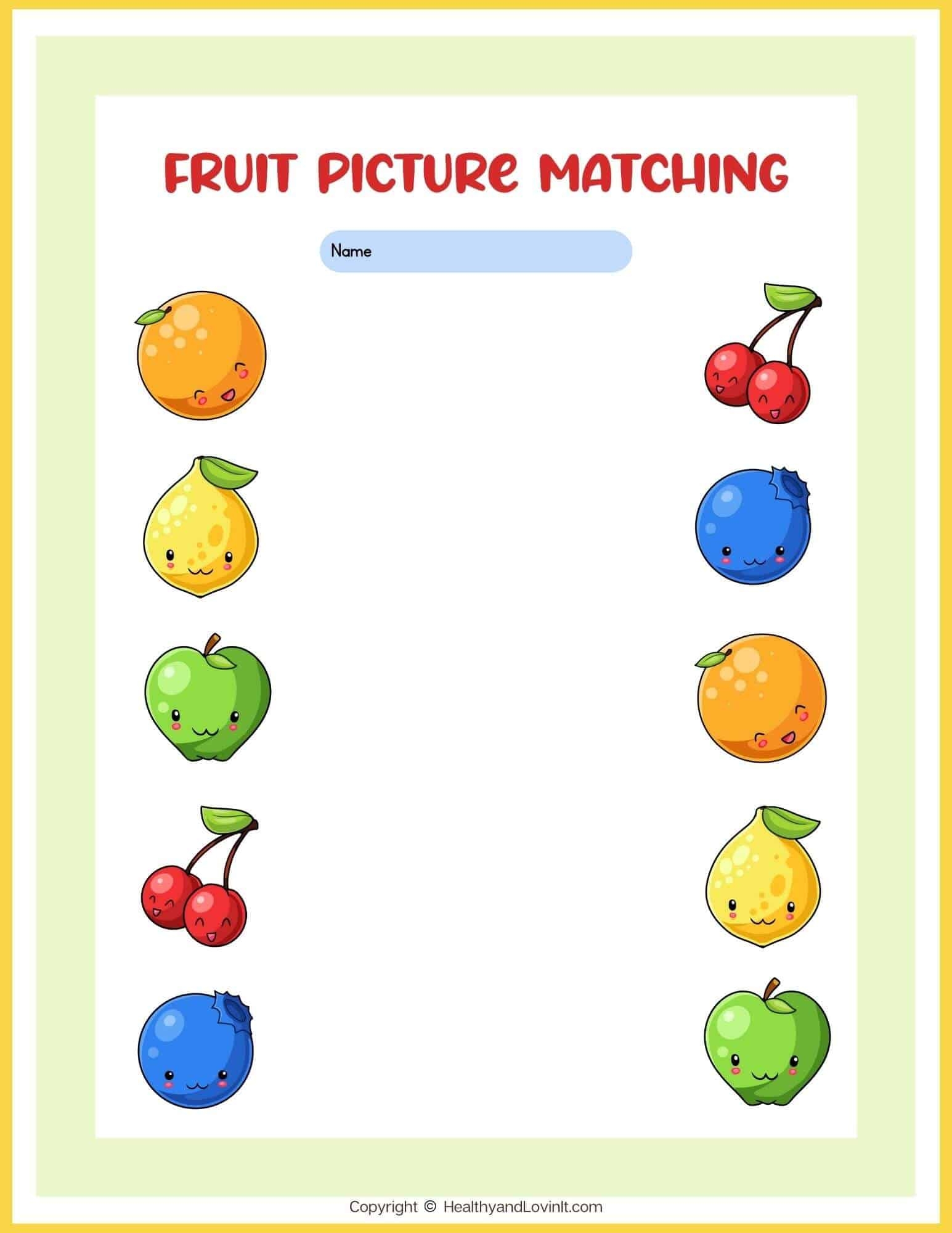 10 Best Free Printable Preschool Matching Worksheets Printablee 