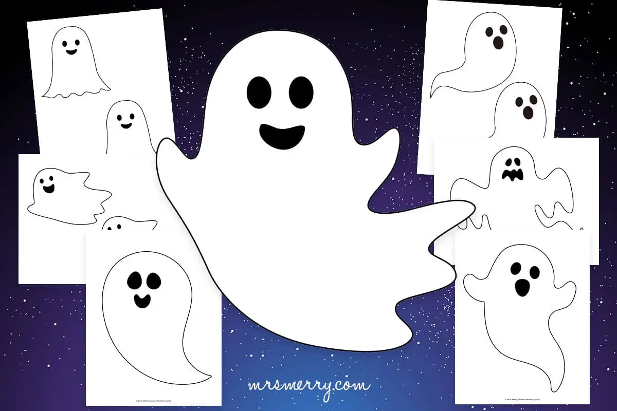 Free Printable Ghost Eyes And Mouth Template
