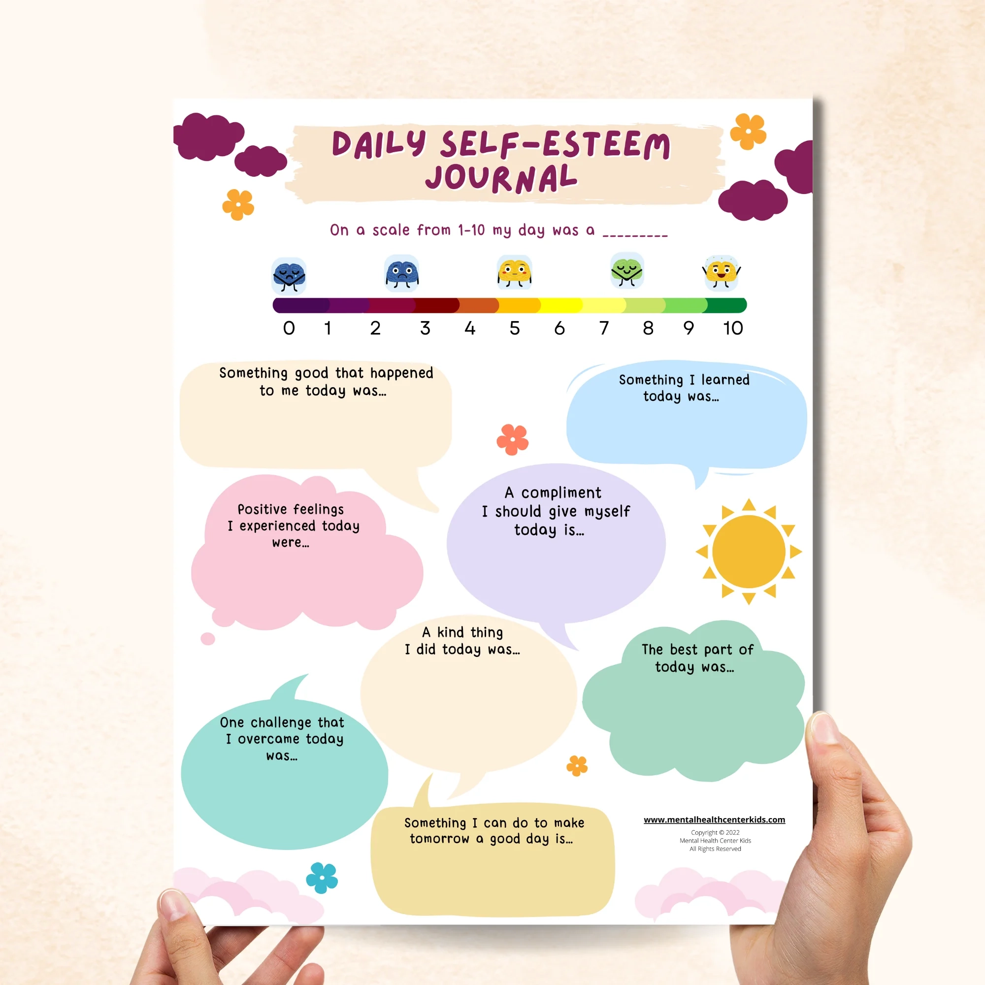 10 Printable Self Esteem Worksheets For Kids Mental Health 