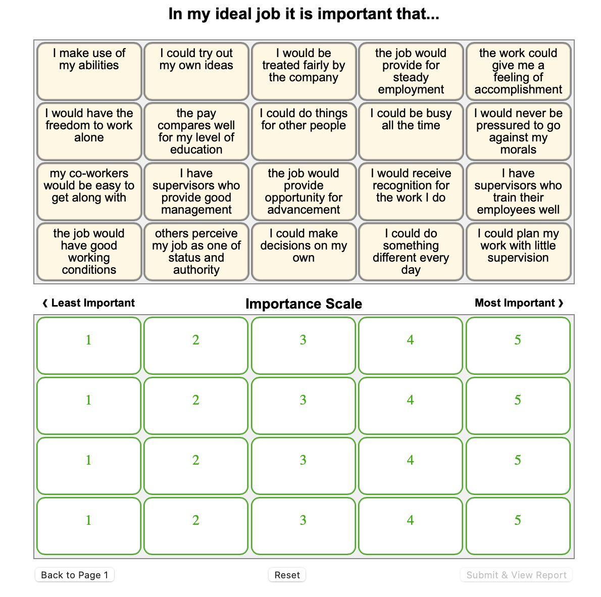 Free Printable Career Quiz